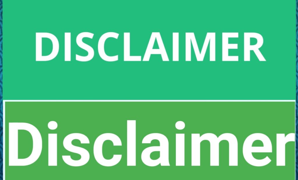 Disclaimer Disclaimer