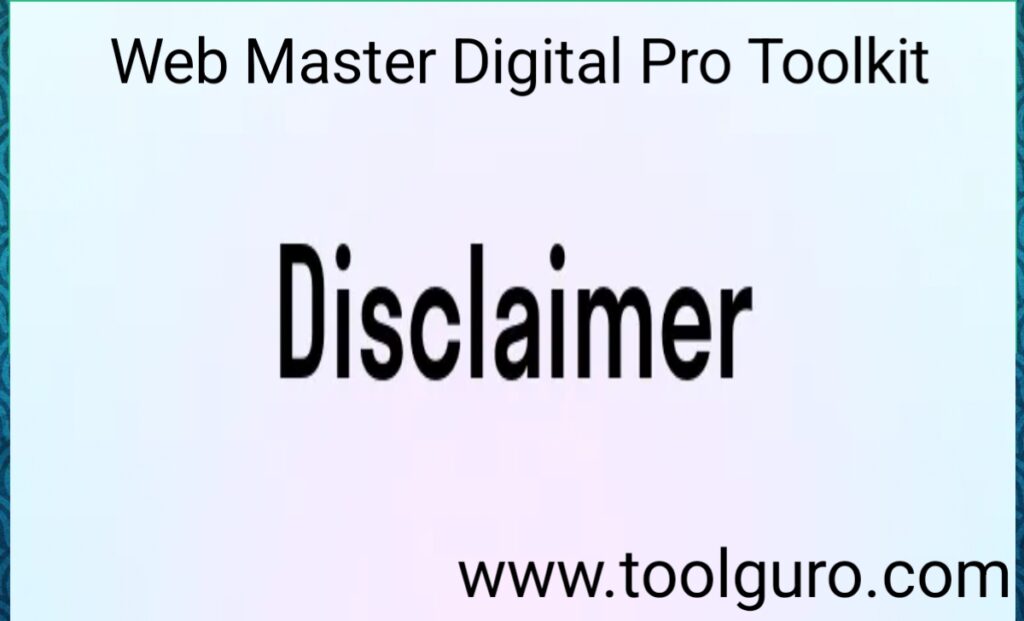 Disclaimer Disclaimer