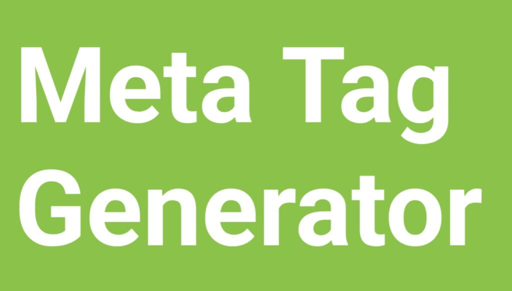 Meta Tag Generator