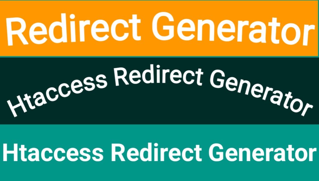 Htaccess Redirect Generator