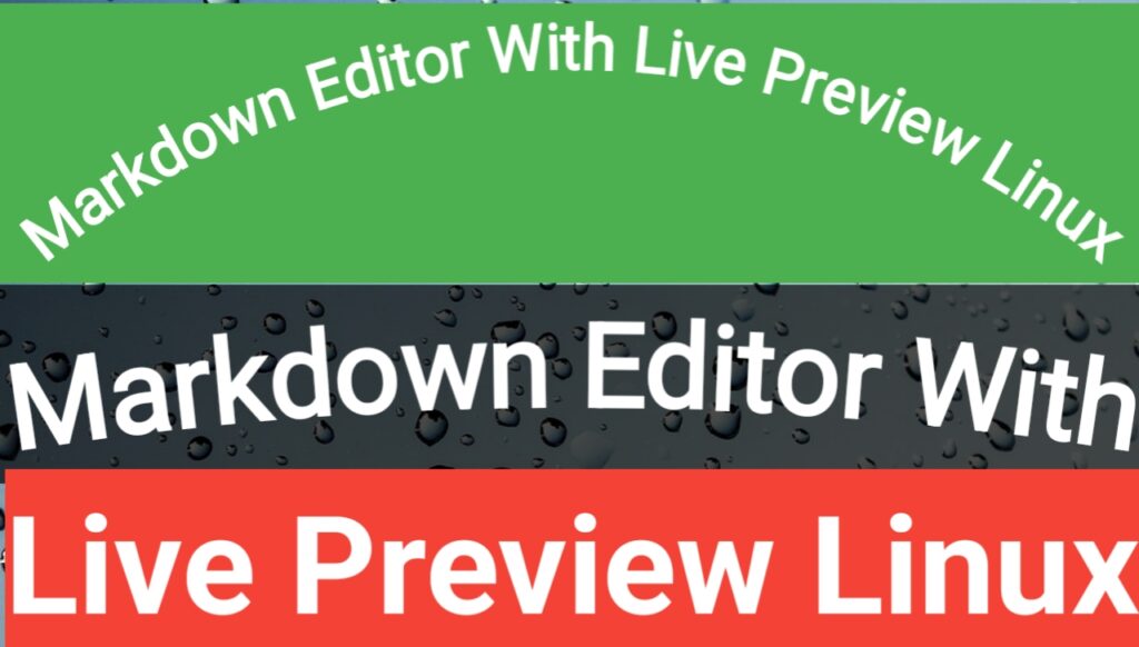 Markdown Editor With Live Preview Linux