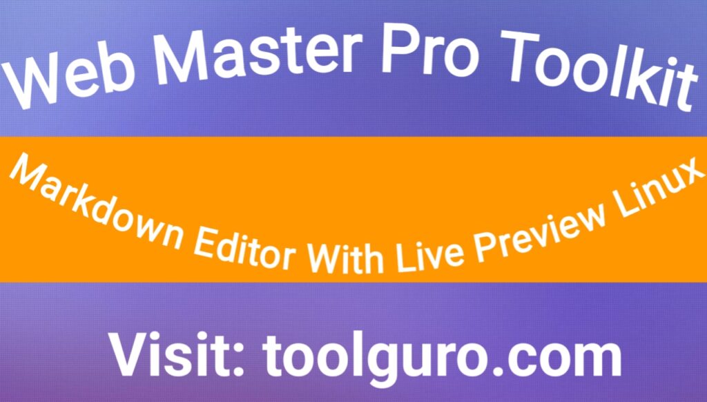 Markdown Editor With Live Preview Linux