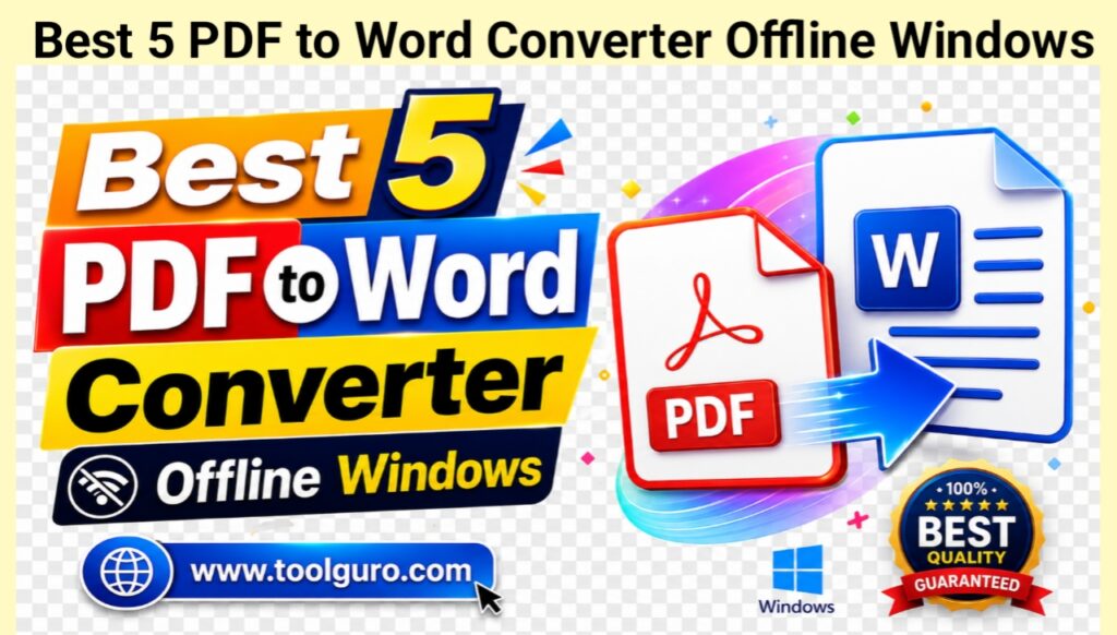Best 5 PDF to Word Converter Offline Windows