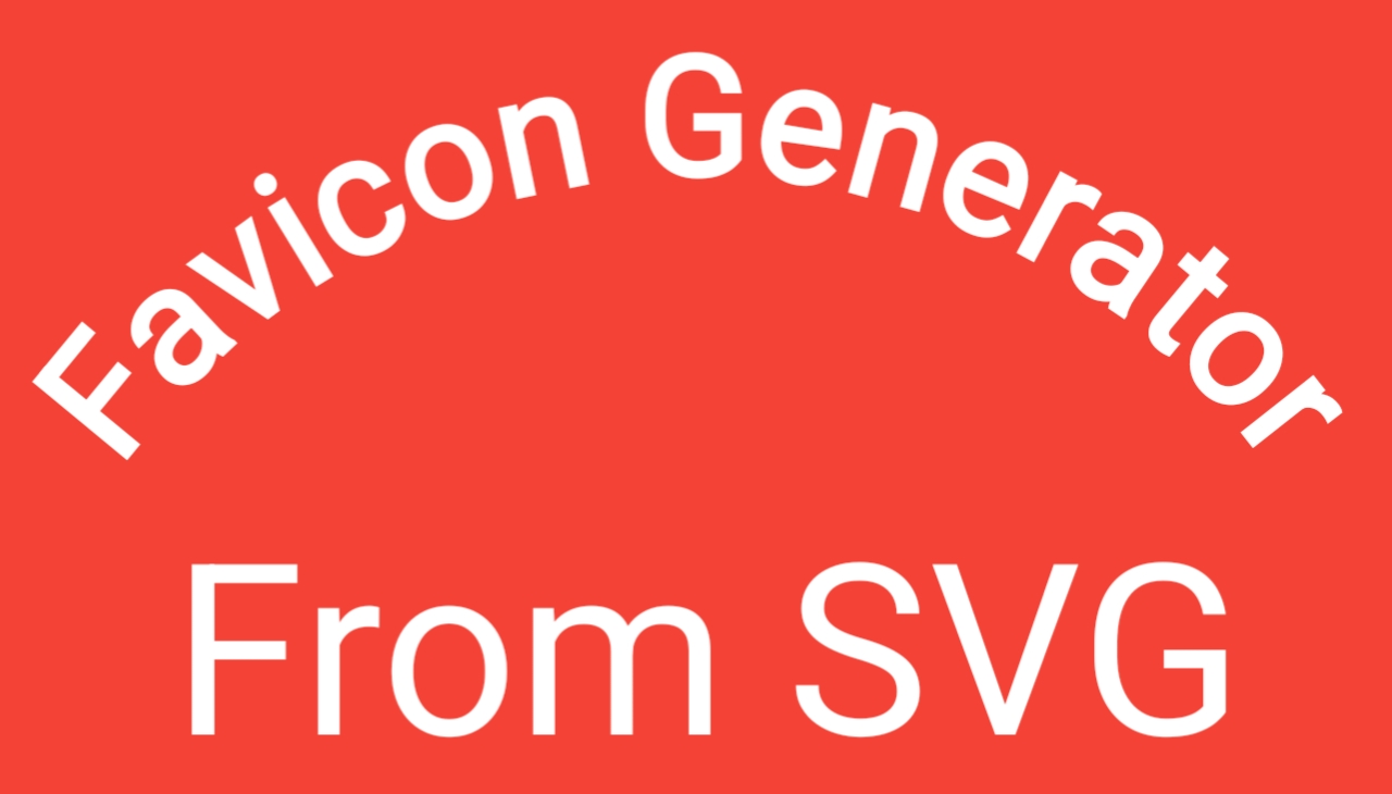 Favicon Generator From SVG