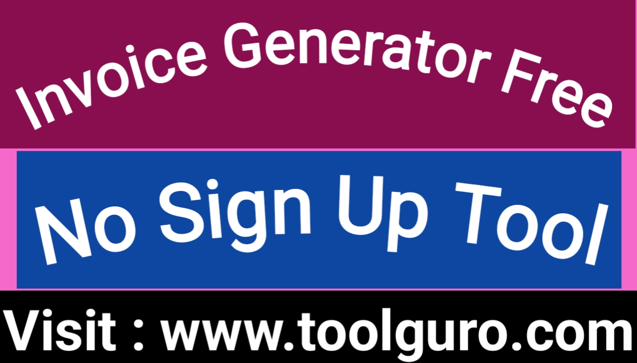 Invoice Generator Free No Sign Up