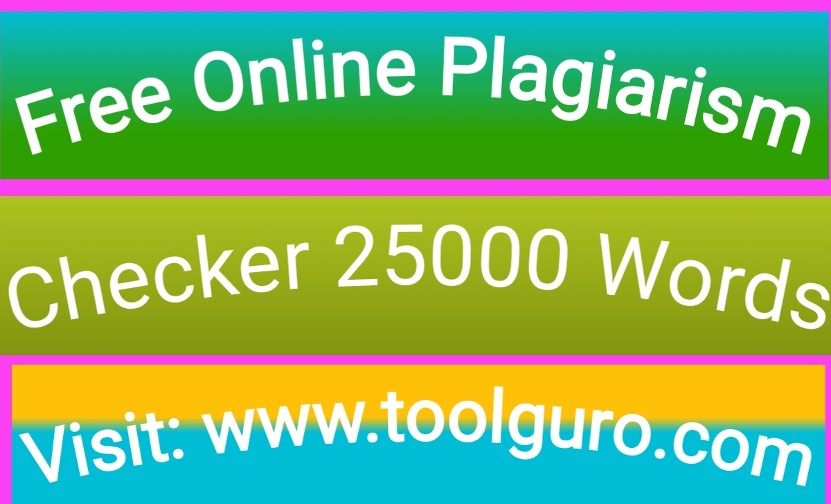 Online Plagiarism Checker 25000 Words For Free